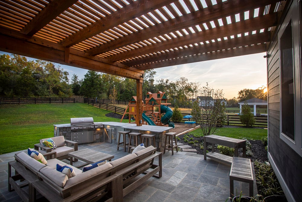 patio pergola outdoor kitchen playset 2