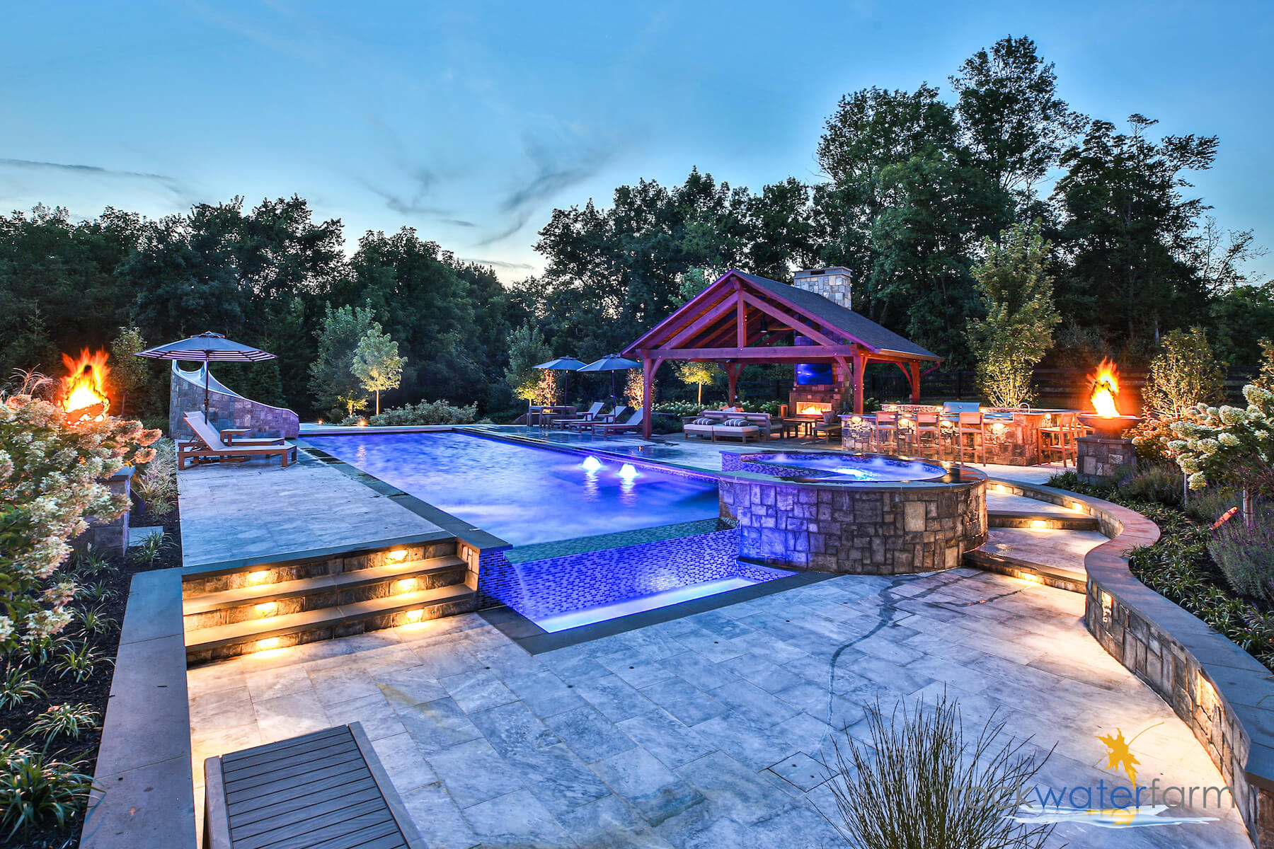 pavilion patio outdoor fireplace lighting fire bowl